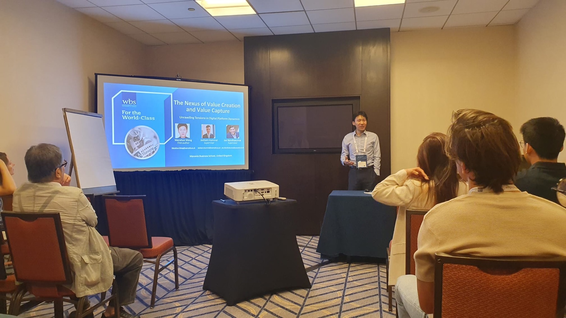 Wenshuo Wang presenting platform research